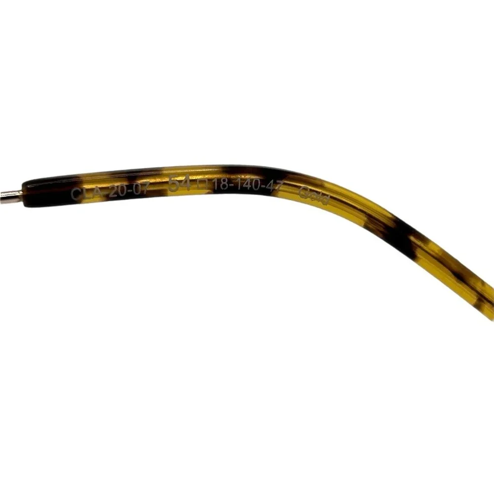 Claire CLA 20-07 Eyeglasses Frames Gold Metal Square 54-18-140 Tortoise